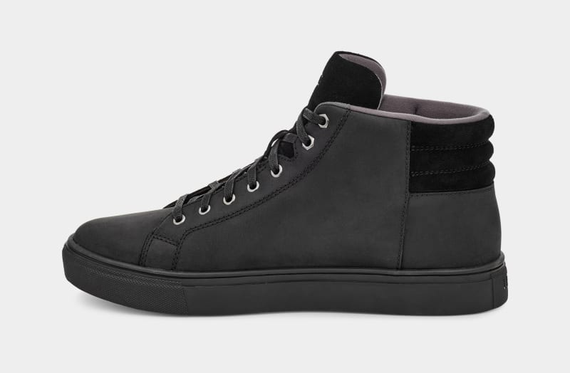 Black Ugg Baysider High Weather Men's Sneakers | Saudi Arabia-6375209