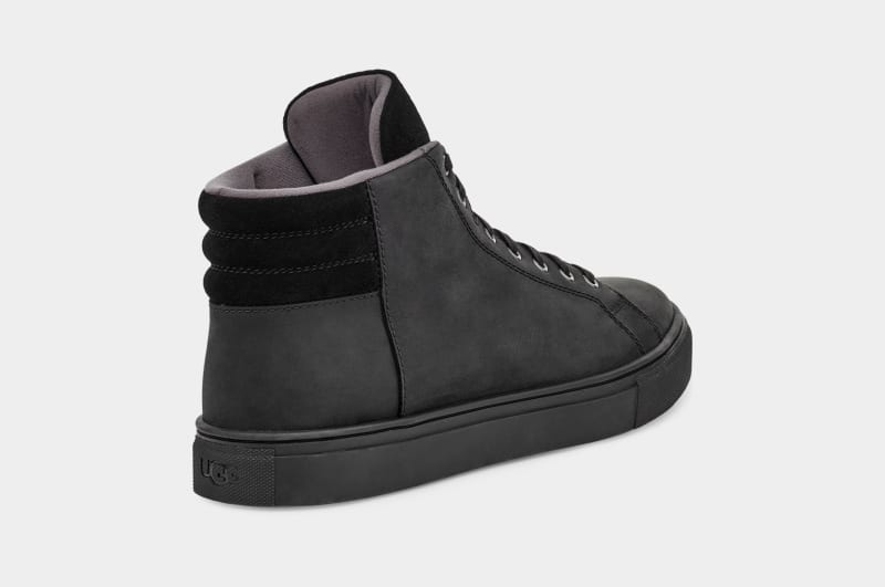 Black Ugg Baysider High Weather Men's Sneakers | Saudi Arabia-6375209