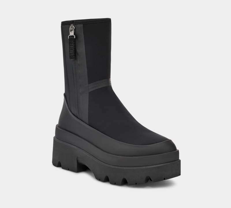 Black Ugg Brisbane Mid Women's Boots | Saudi Arabia-1048632