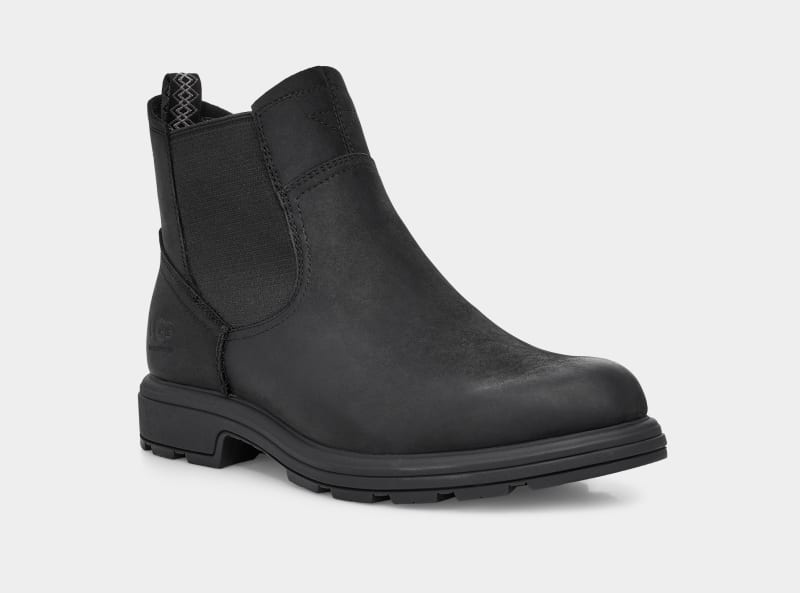 Black Ugg Burleigh Men's Chelsea Boots | Saudi Arabia-7431250