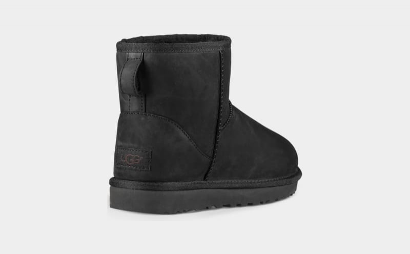 Black Ugg Classic Mini Leather Women's Boots | Saudi Arabia-2740685