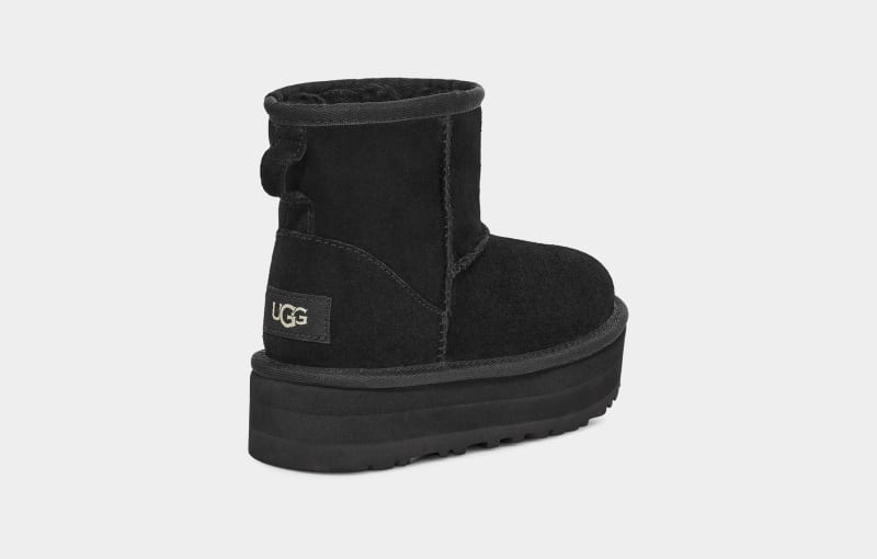 Black Ugg Classic Mini Platform Kids' Boots | Saudi Arabia-9425316