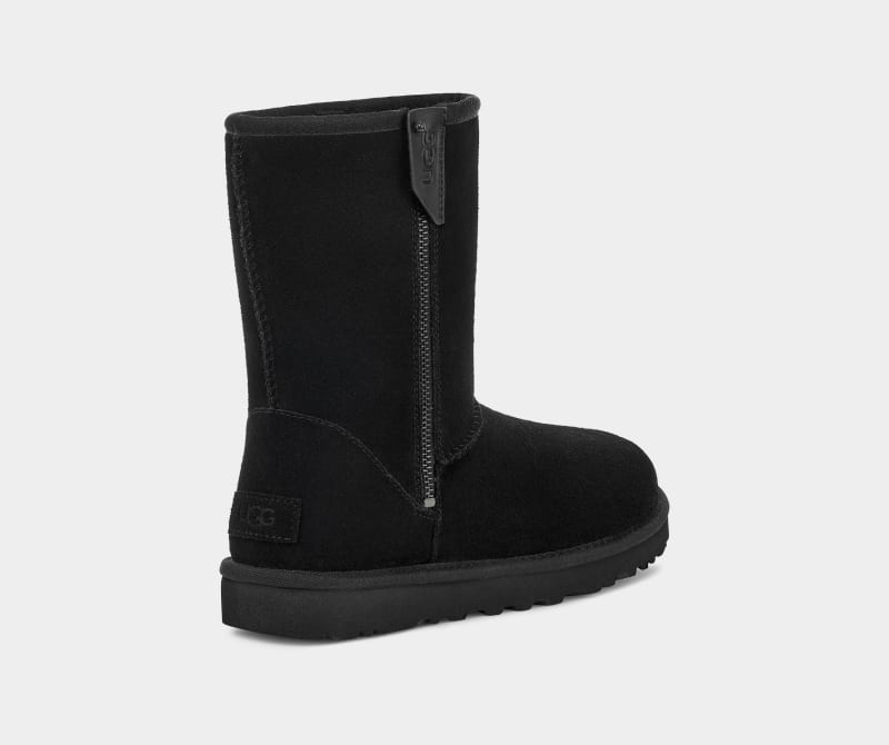 Black Ugg Classic Short Bailey Zip Women's Boots | Saudi Arabia-4528170