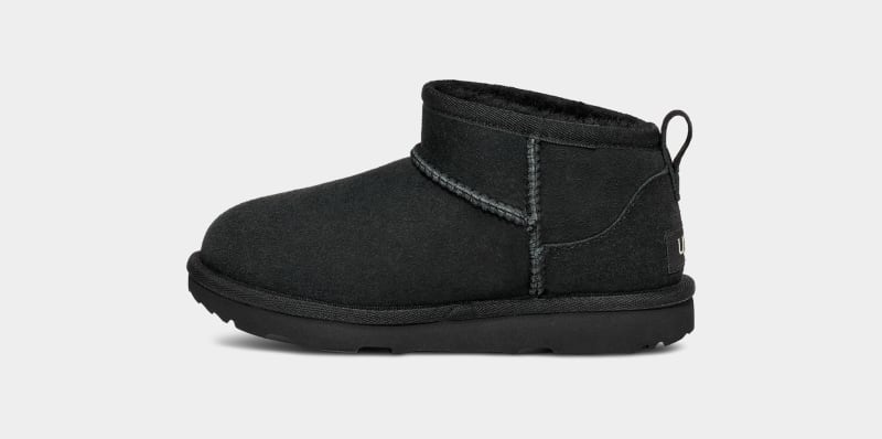 Black Ugg Classic Ultra Mini Kids' Boots | Saudi Arabia-7549810