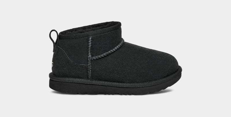 Black Ugg Classic Ultra Mini Kids\' Boots | Saudi Arabia-7549810