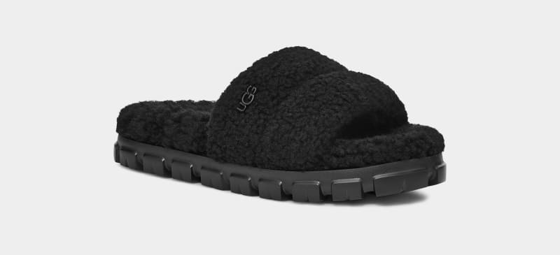 Black Ugg Cozetta Curly Women's Slippers | Saudi Arabia-5409173