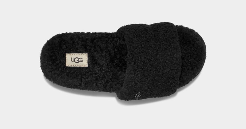 Black Ugg Cozetta Curly Women's Slippers | Saudi Arabia-5409173