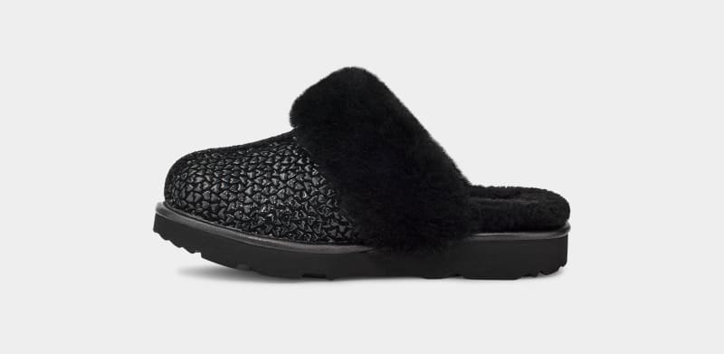 Black Ugg Cozy Ii Gel Hearts Kids' Slippers | Saudi Arabia-7965283