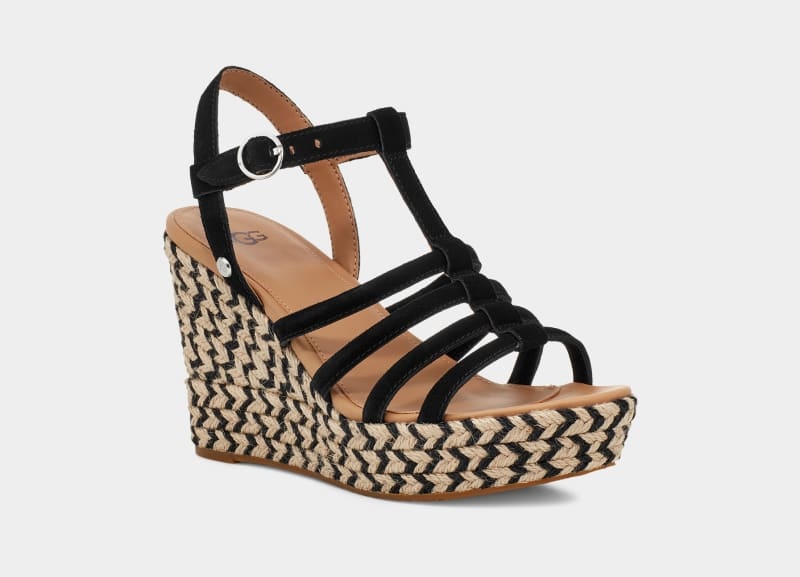 Black Ugg Cressida Women's Sandals | Saudi Arabia-6287319