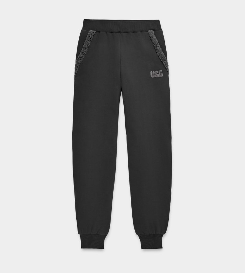 Black Ugg Daylin Bonded Fleece Women's Pants | Saudi Arabia-2409567