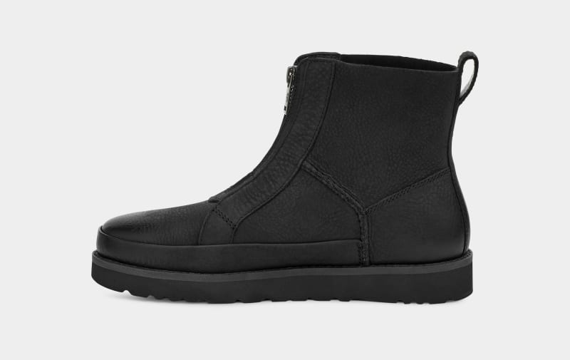 Black Ugg Deconstructed Front Zip Women's Boots | Saudi Arabia-1645392