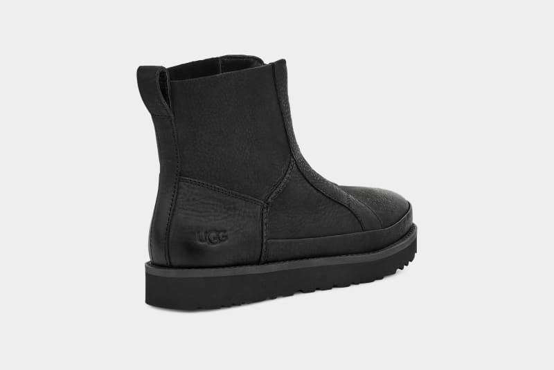 Black Ugg Deconstructed Front Zip Women's Boots | Saudi Arabia-1645392