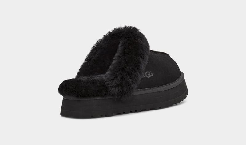 Black Ugg Disquette Women's Slippers | Saudi Arabia-2765390