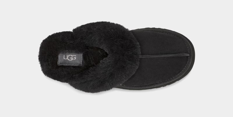 Black Ugg Disquette Women's Slippers | Saudi Arabia-2765390