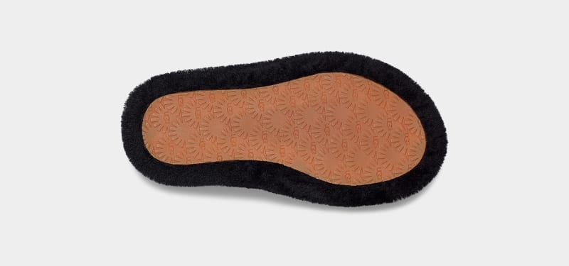 Black Ugg Fluff Yeah Kids' Slides | Saudi Arabia-4283065