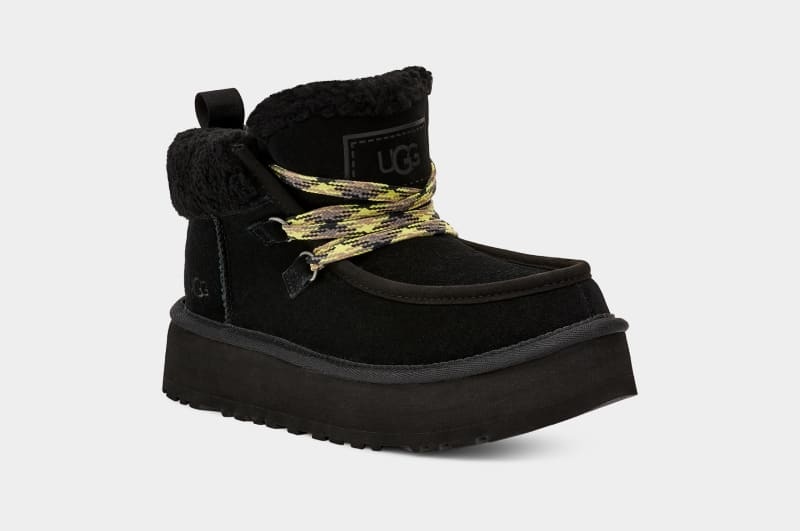 Black Ugg Funkarra Cabin Cuff Women's Sneakers | Saudi Arabia-0596413