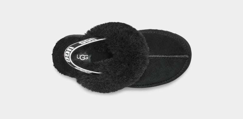 Black Ugg Funkette Kids' Slippers | Saudi Arabia-5378096