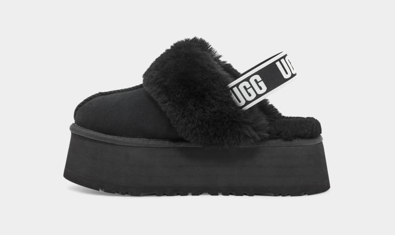 Black Ugg Funkette Women's Slippers | Saudi Arabia-0218957