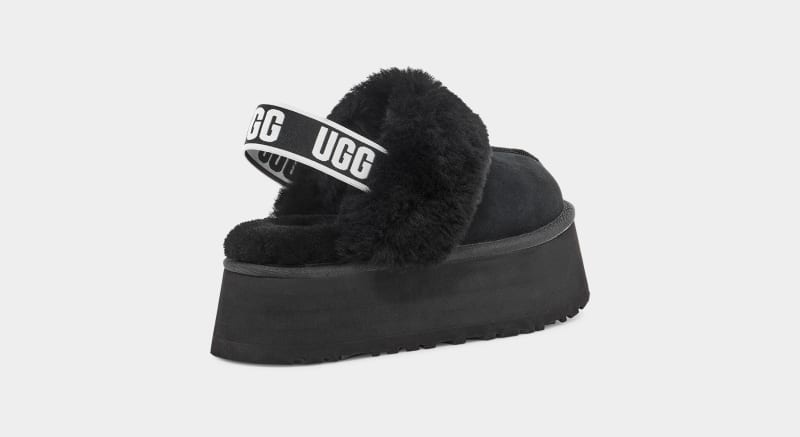 Black Ugg Funkette Women's Slippers | Saudi Arabia-0218957