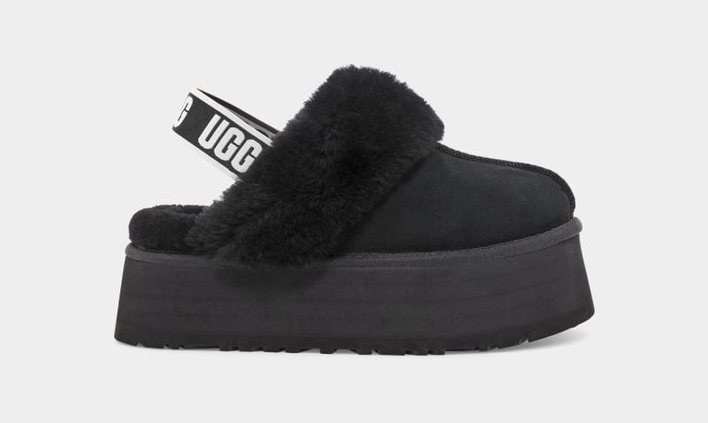 Black Ugg Funkette Women\'s Slippers | Saudi Arabia-0218957