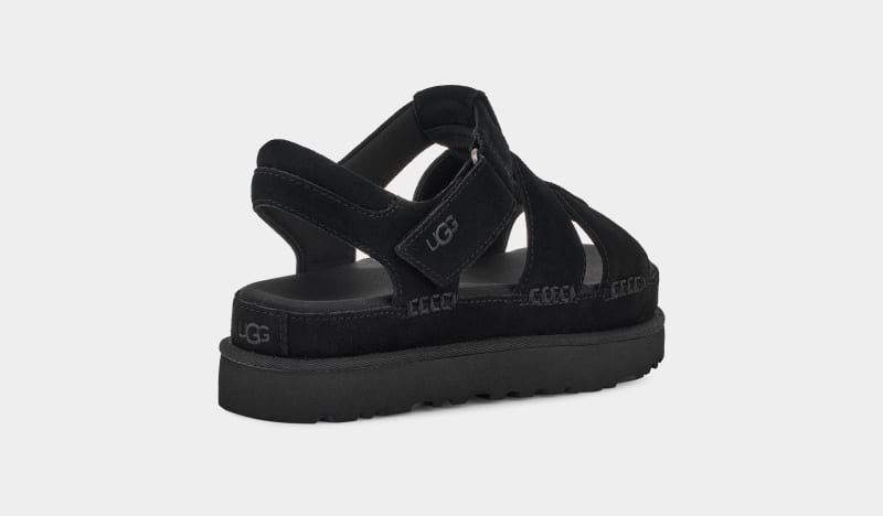 Black Ugg Goldenstar Strap Women's Sandals | Saudi Arabia-3807516