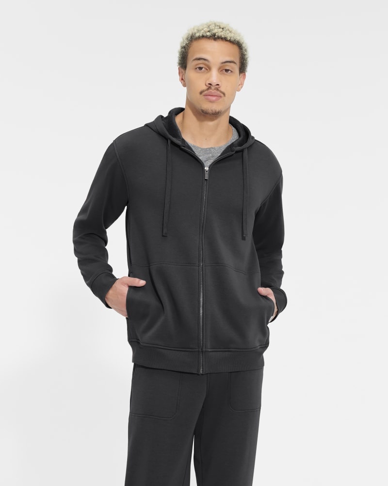 Black Ugg Gordon Zipped Men\'s Hoodie | Saudi Arabia-8960724