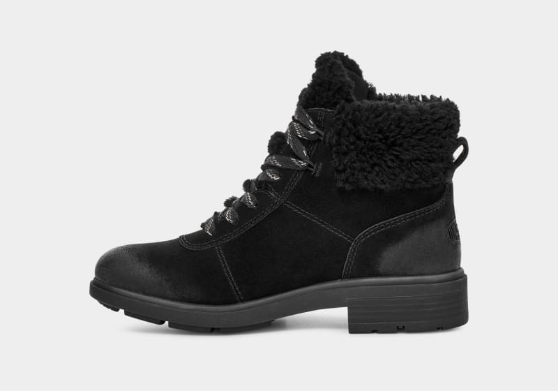 Black Ugg Harrison Cozy Lace Women's Winter Boots | Saudi Arabia-5897231