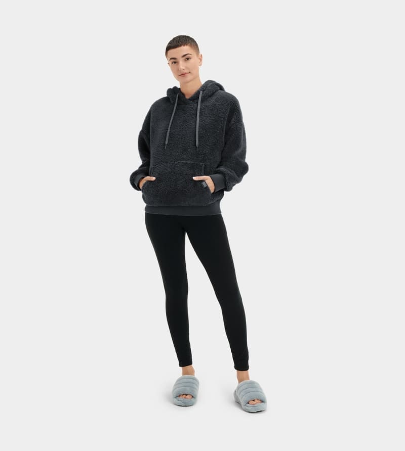 Black Ugg Loyra Sherpa Women's Hoodie | Saudi Arabia-5618904