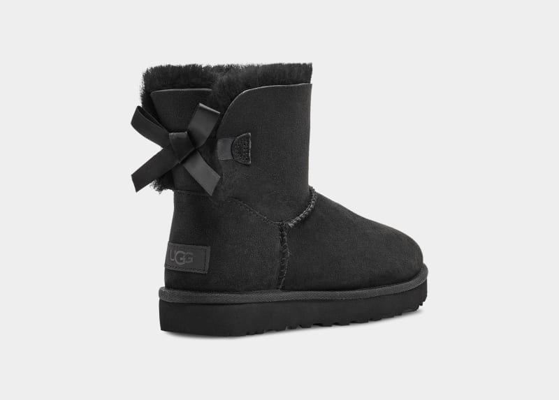 Black Ugg Mini Bailey Bow Ii Women's Boots | Saudi Arabia-2035867