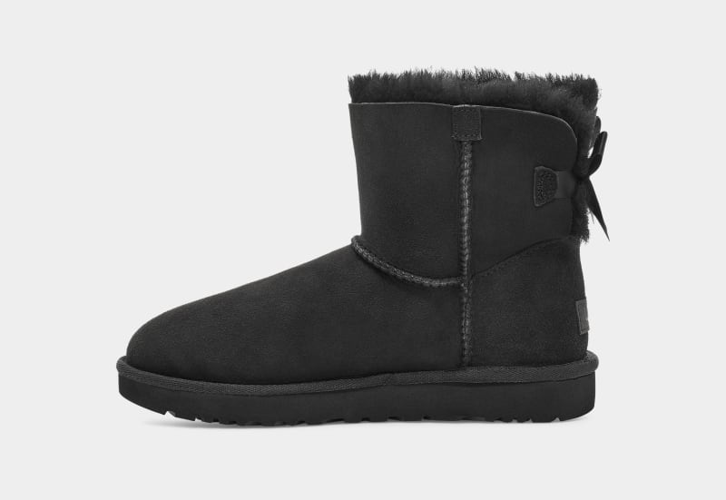 Black Ugg Mini Bailey Bow Ii Women's Boots | Saudi Arabia-2035867