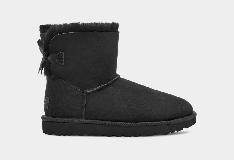 Black Ugg Mini Bailey Bow Ii Women\'s Boots | Saudi Arabia-2035867