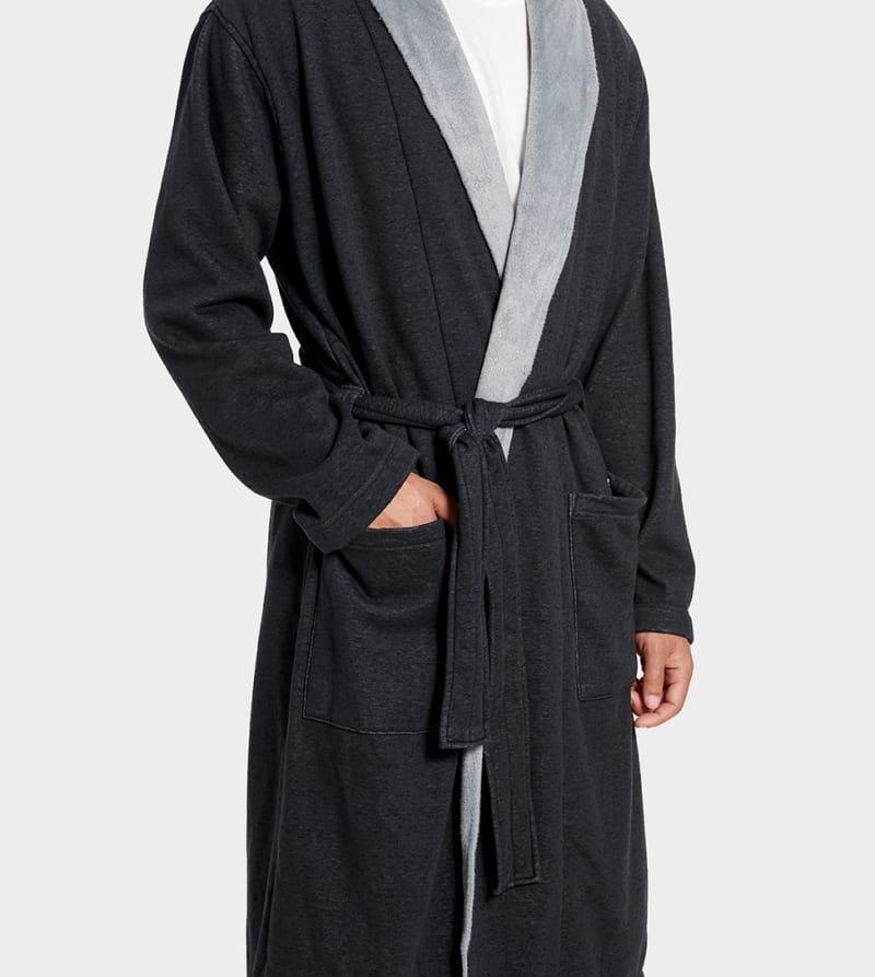 Black Ugg Robinson Men's Sleepwear | Saudi Arabia-1835694