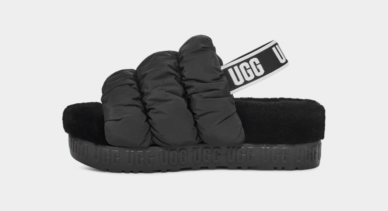 Black Ugg Scrunchita Women's Slippers | Saudi Arabia-5742801