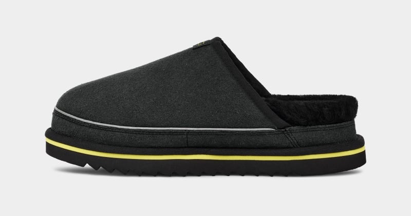 Black Ugg Scuff Cali Wave Men's Slippers | Saudi Arabia-7813064