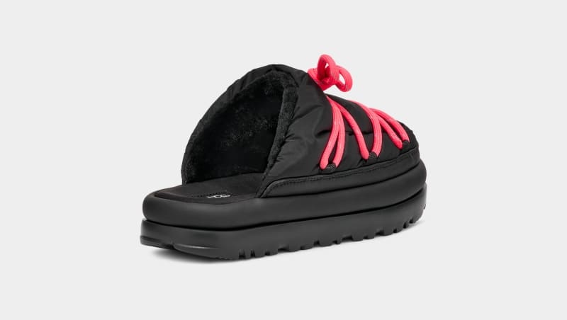 Black Ugg Spaceslider Tech Women's Slides | Saudi Arabia-2174039