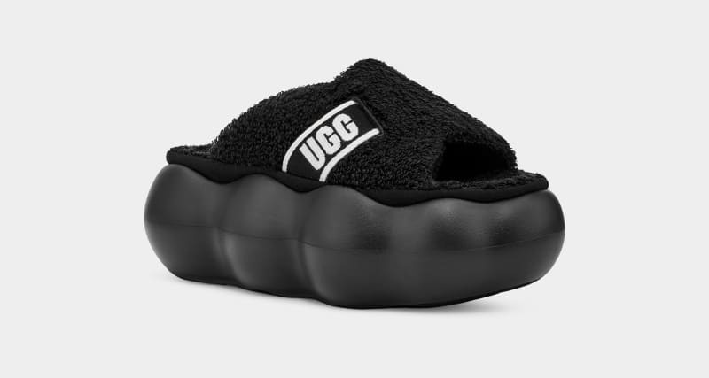 Black Ugg Sugarcloud Women's Slides | Saudi Arabia-6319804