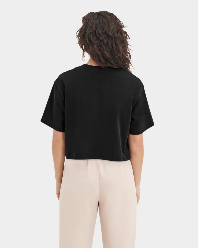 Black Ugg Tana Cropped Women's Tee | Saudi Arabia-0128394