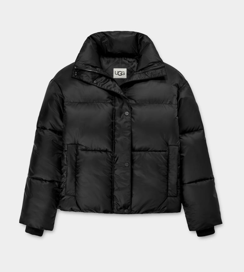 Black Ugg Vickie Puffer Women's Jackets | Saudi Arabia-6312945