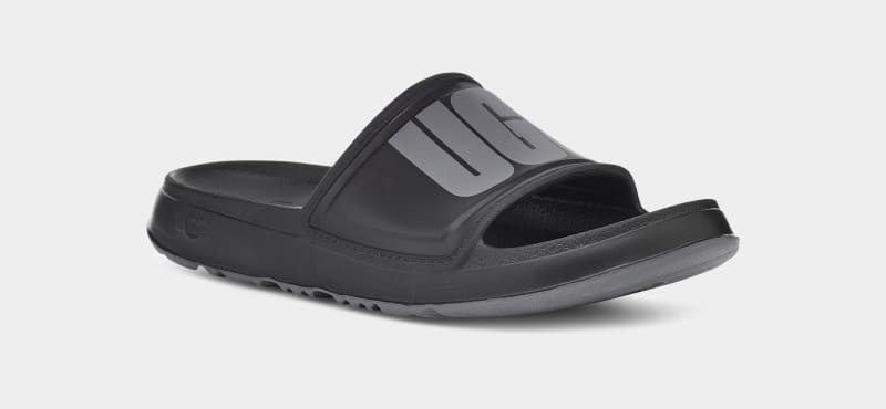 Black Ugg Wilcox Men's Slides | Saudi Arabia-9326754