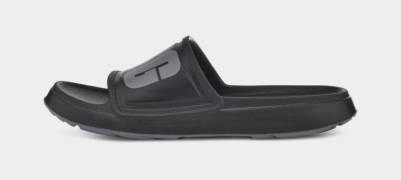 Black Ugg Wilcox Men's Slides | Saudi Arabia-9326754