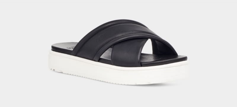 Black Ugg Zayne Crossband Women's Slides | Saudi Arabia-4019826