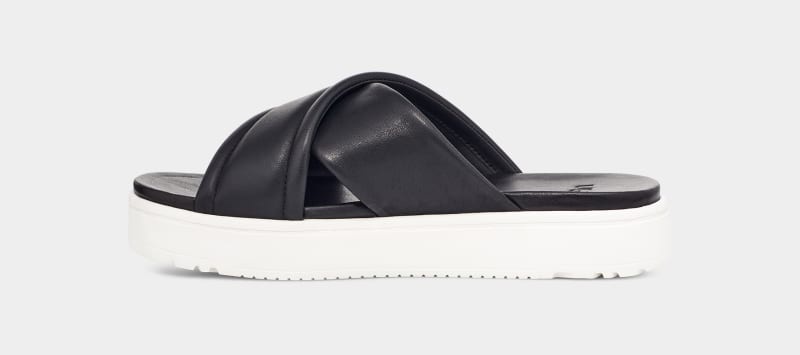 Black Ugg Zayne Crossband Women's Slides | Saudi Arabia-4019826