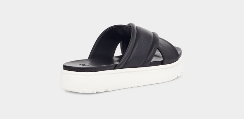 Black Ugg Zayne Crossband Women's Slides | Saudi Arabia-4019826