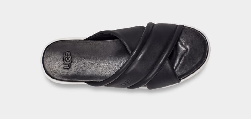 Black Ugg Zayne Crossband Women's Slides | Saudi Arabia-4019826