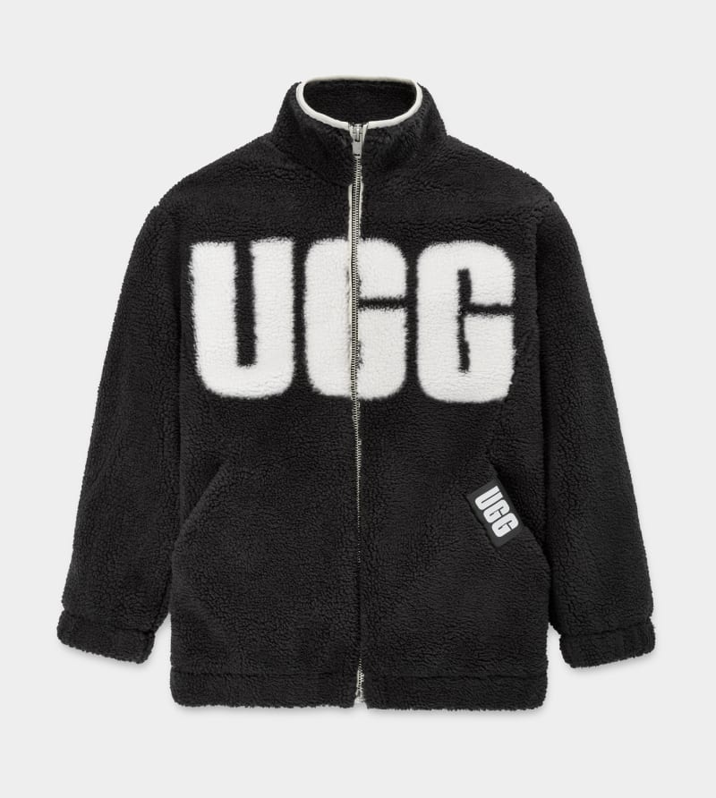 Black / Cream Ugg Raquelle Women's Jackets | Saudi Arabia-9528460