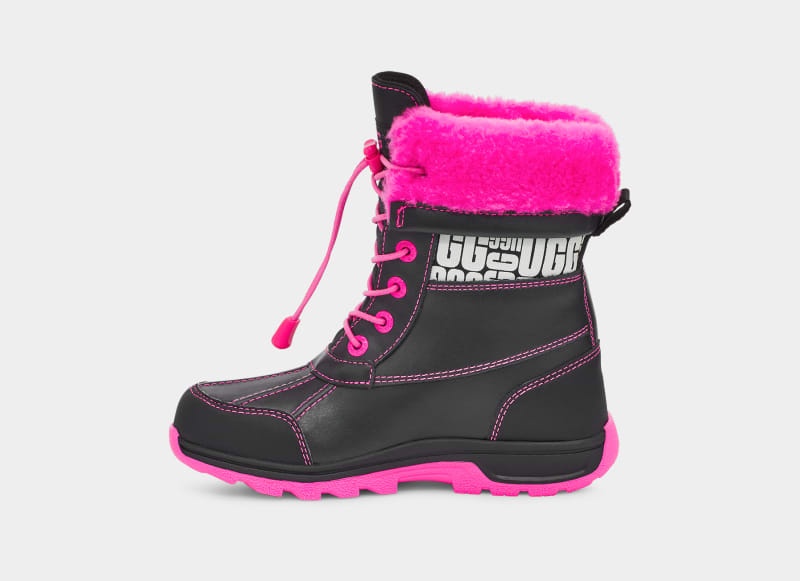 Black / Pink Ugg Butte Ii Cwr Glow Graphic Kids' Winter Boots | Saudi Arabia-3970154