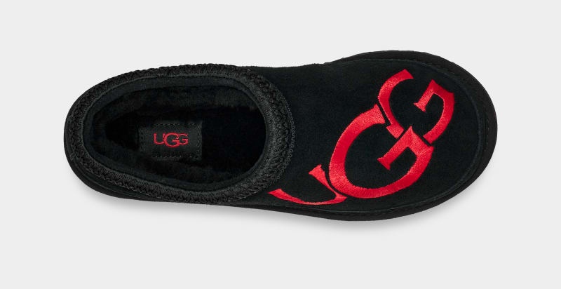 Black / Red Ugg Tasman Logo Men's Clogs | Saudi Arabia-9472581