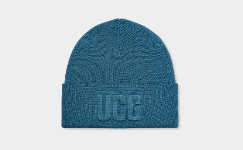 Blue Ugg 3d Graphic Logo Women\'s Beanie | Saudi Arabia-4835710