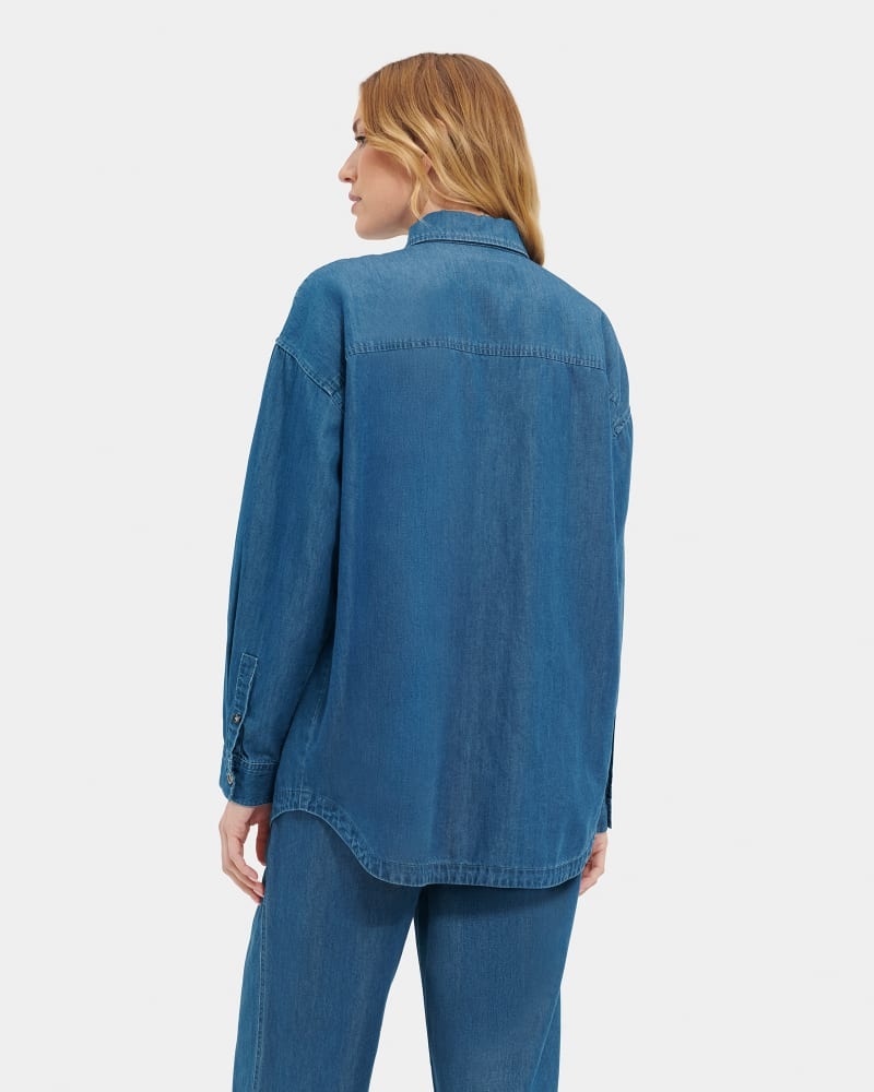 Blue Ugg Kimya Long Sleeve Denim Women's Shirts | Saudi Arabia-0235679