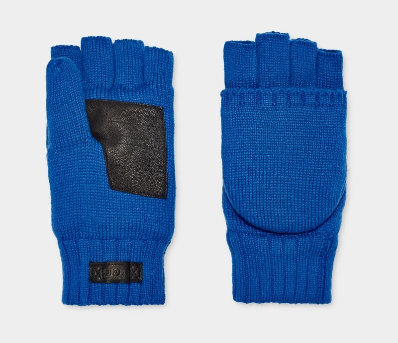 Blue Ugg Knit Flip Men's Mittens | Saudi Arabia-8673245